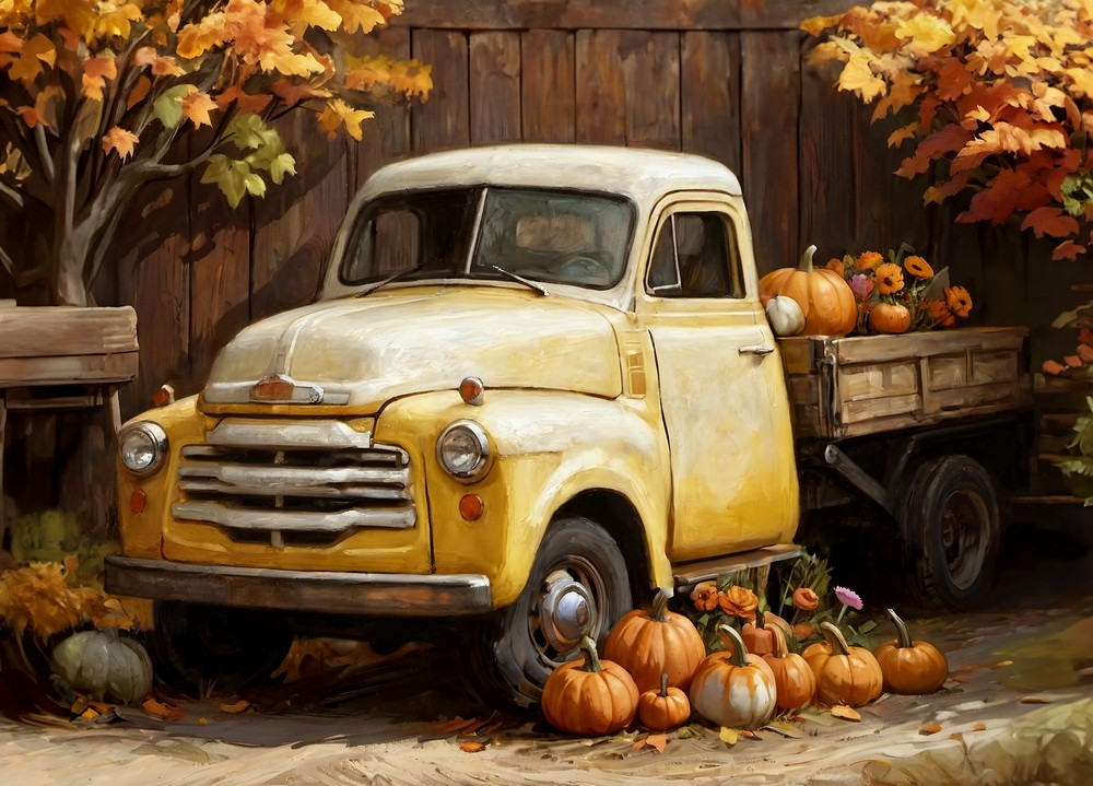 Backdrop "Autumn truck"