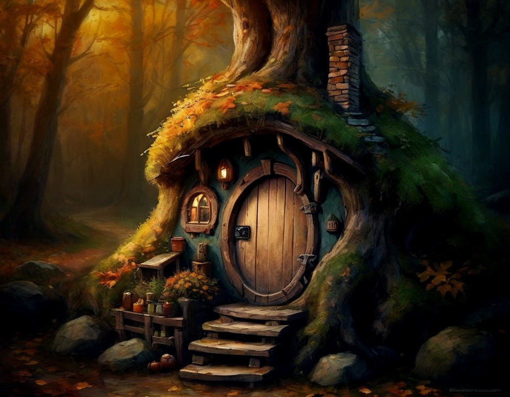 Backdrop "Hobbit house"