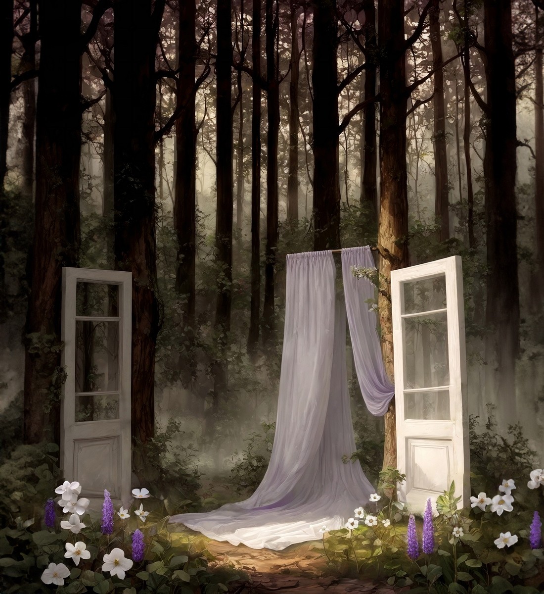 Backdrop "Forest doors"