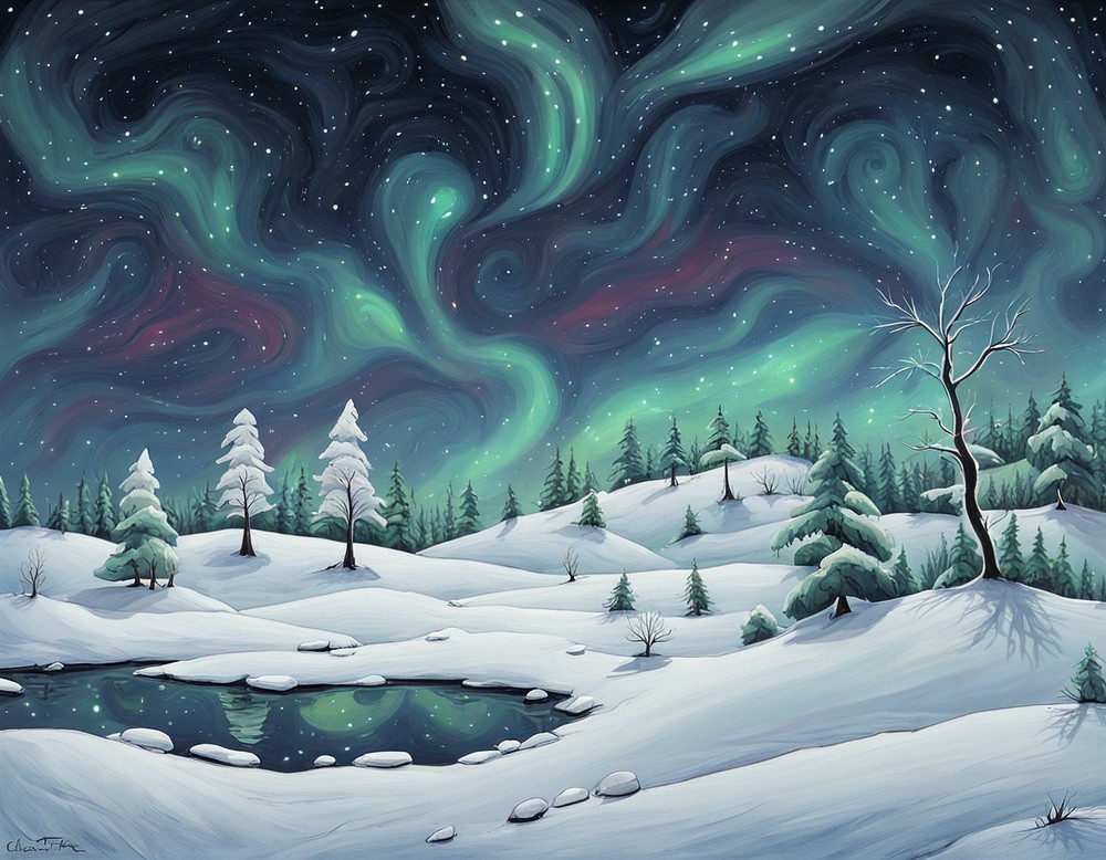 Backdrop "Nothern lights"