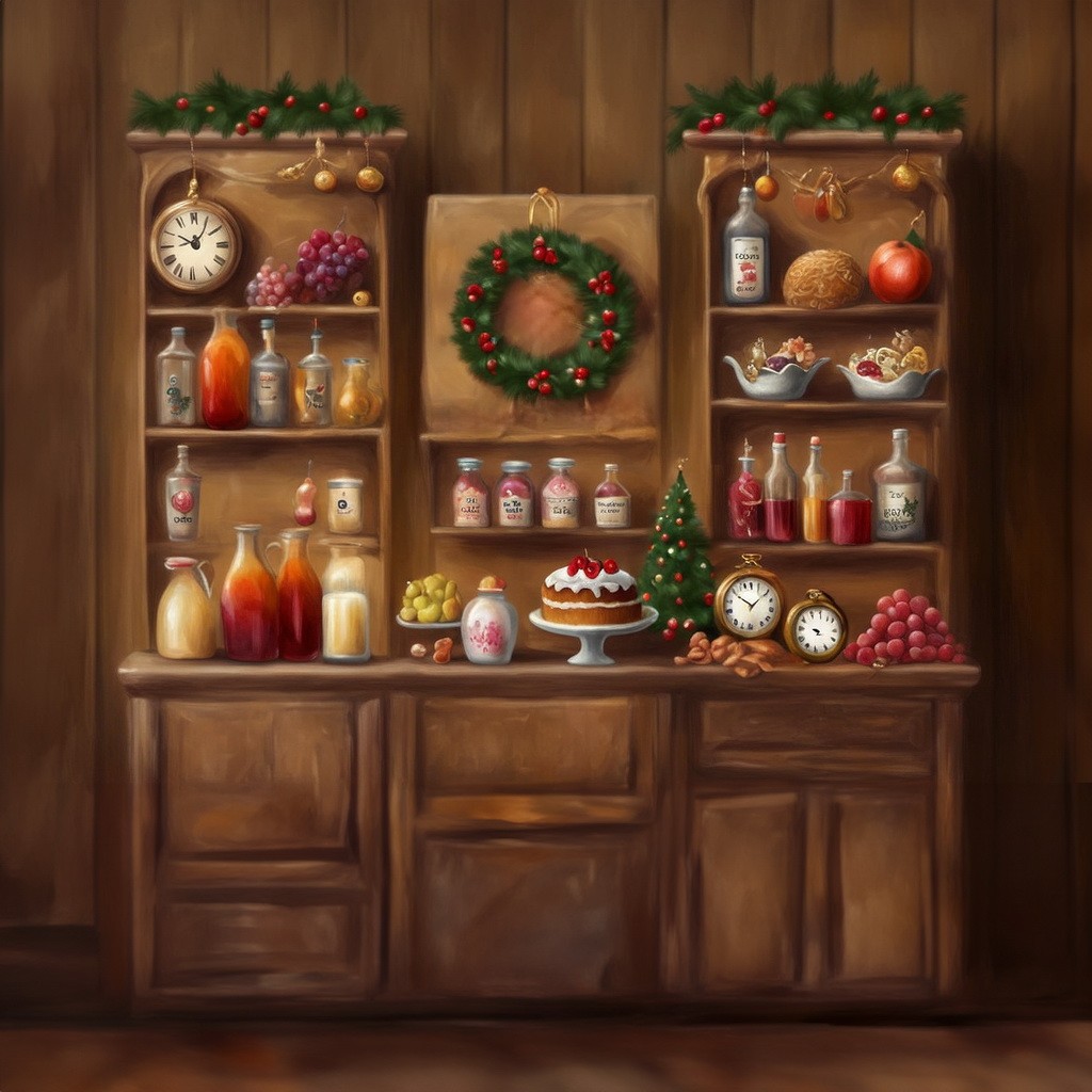 Backdrop "Christmas kitchen"