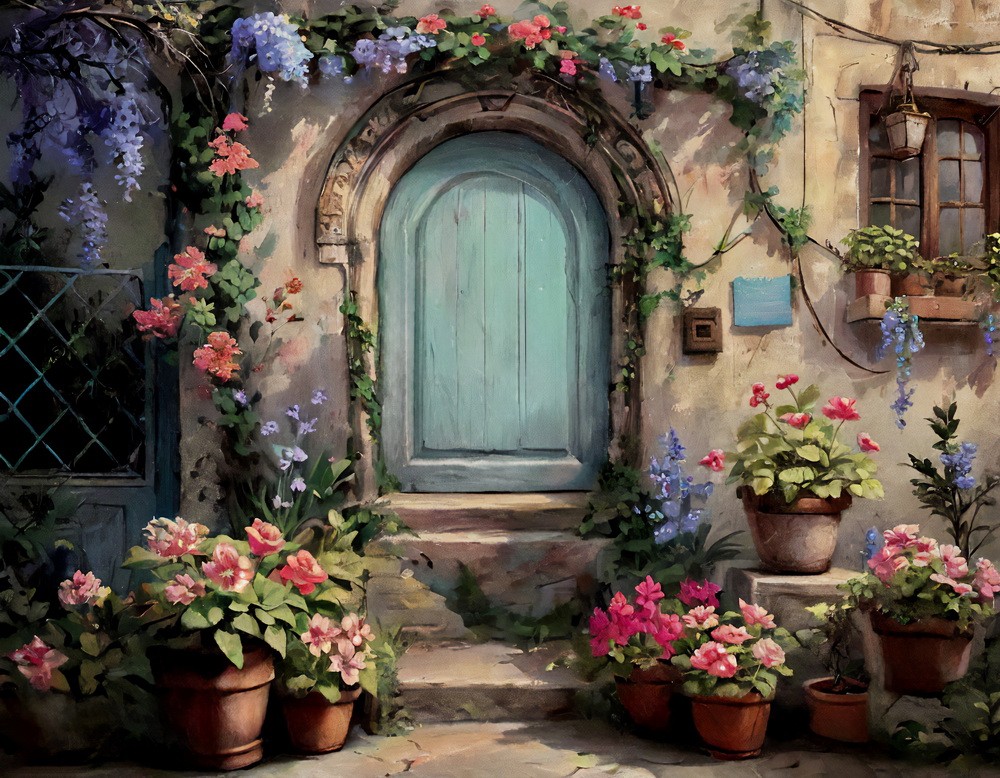 Backdrop "Spring door"