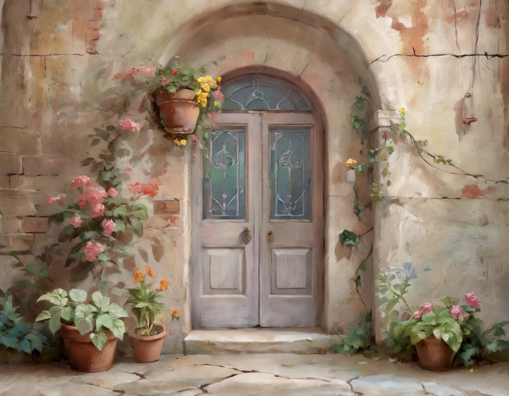 Backdrop "Spring door"