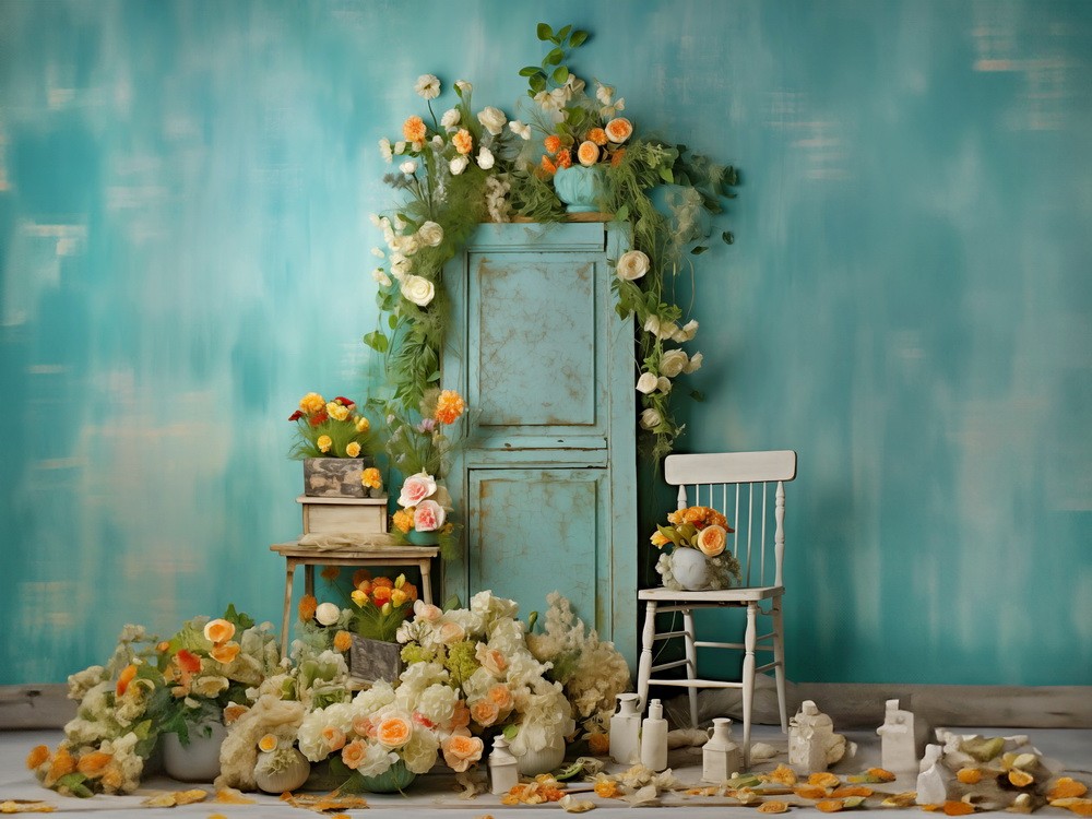 Backdrop "Blue door"