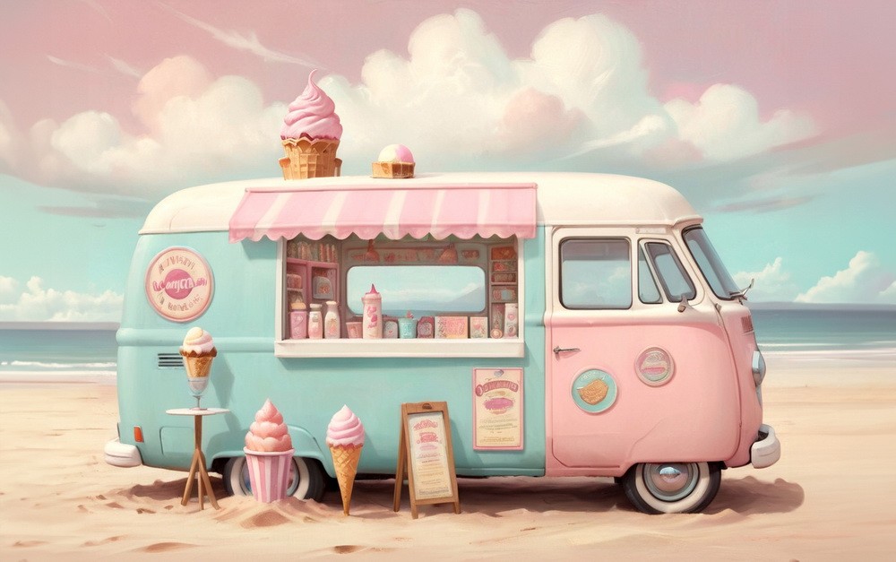 Backdrop "Icecream van"