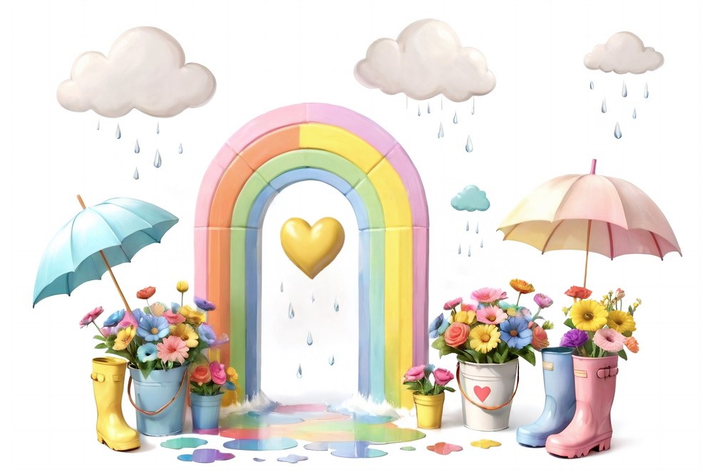 Backdrop "Summer rain (boots)"