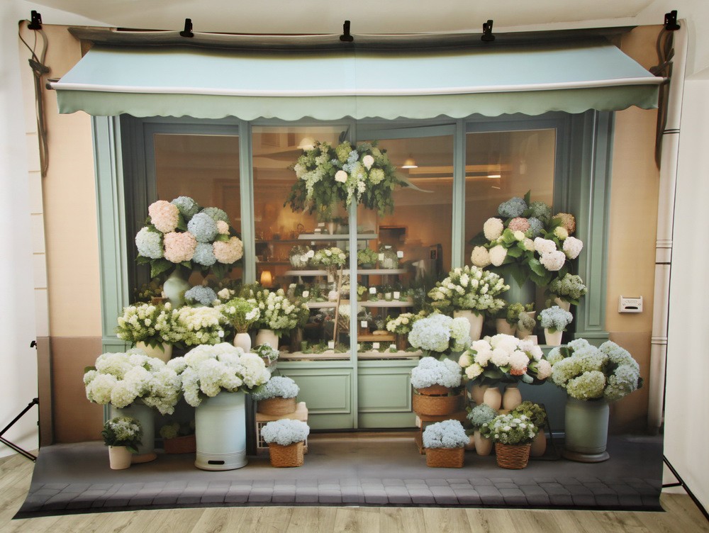 Backdrop "Hydrangeas"