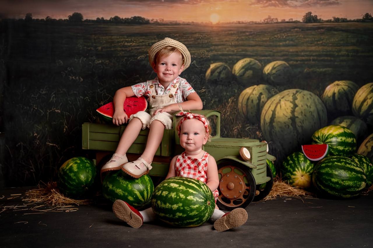 Backdrop "Watermelons in the field"