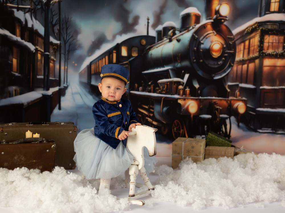 Backdrop "Xmas train"